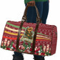 Malcolm X Peace And Liberation Christmas Travel Bag Pattern Pan African Colors Xmas Holiday