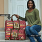 Malcolm X Peace And Liberation Christmas Travel Bag Pattern Pan African Colors Xmas Holiday