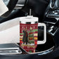 Malcolm X Peace And Liberation Christmas Tumbler With Handle Pattern Pan African Colors Xmas Holiday