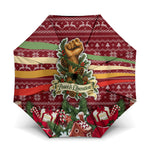 Malcolm X Peace And Liberation Christmas Umbrella Pattern Pan African Colors Xmas Holiday