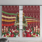 Malcolm X Peace And Liberation Christmas Window Curtain Pattern Pan African Colors Xmas Holiday