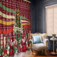 Malcolm X Peace And Liberation Christmas Window Curtain Pattern Pan African Colors Xmas Holiday