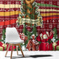 Malcolm X Peace And Liberation Christmas Window Curtain Pattern Pan African Colors Xmas Holiday