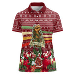 Malcolm X Peace And Liberation Christmas Women Polo Shirt Pattern Pan African Colors Xmas Holiday