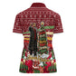 Malcolm X Peace And Liberation Christmas Women Polo Shirt Pattern Pan African Colors Xmas Holiday