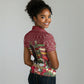 Malcolm X Peace And Liberation Christmas Women Polo Shirt Pattern Pan African Colors Xmas Holiday