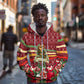 Malcolm X Peace And Liberation Christmas Zip Hoodie Pattern Pan African Colors Xmas Holiday