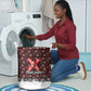 Malcolm X Christmas Laundry Basket Retro Knitted Pattern Holiday Wreath Civil Rights Leader
