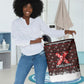 Malcolm X Christmas Laundry Basket Retro Knitted Pattern Holiday Wreath Civil Rights Leader