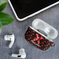 Malcolm X Christmas AirPods Case Retro Knitted Pattern Holiday Wreath Civil Rights Leader