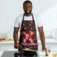 Malcolm X Christmas Apron Retro Knitted Pattern Holiday Wreath Civil Rights Leader