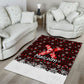 Malcolm X Christmas Area Rug Retro Knitted Pattern Holiday Wreath Civil Rights Leader