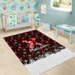 Malcolm X Christmas Area Rug Retro Knitted Pattern Holiday Wreath Civil Rights Leader
