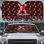 Malcolm X Christmas Auto Sun Shade Retro Knitted Pattern Holiday Wreath Civil Rights Leader