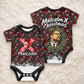 Malcolm X Christmas Baby Onesie Retro Knitted Pattern Holiday Wreath Civil Rights Leader