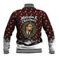 Malcolm X Christmas Baseball Jacket Retro Knitted Pattern Holiday Wreath Civil Rights Leader