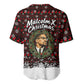 Malcolm X Christmas Baseball Jersey Retro Knitted Pattern Holiday Wreath Civil Rights Leader