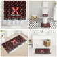 Malcolm X Christmas Bathroom Set Retro Knitted Pattern Holiday Wreath Civil Rights Leader