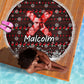 Malcolm X Christmas Beach Blanket Retro Knitted Pattern Holiday Wreath Civil Rights Leader
