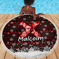 Malcolm X Christmas Beach Blanket Retro Knitted Pattern Holiday Wreath Civil Rights Leader