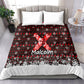 Malcolm X Christmas Bedding Set Retro Knitted Pattern Holiday Wreath Civil Rights Leader