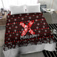 Malcolm X Christmas Bedding Set Retro Knitted Pattern Holiday Wreath Civil Rights Leader