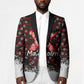 Malcolm X Christmas Blazer Retro Knitted Pattern Holiday Wreath Civil Rights Leader