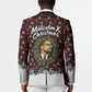 Malcolm X Christmas Blazer Retro Knitted Pattern Holiday Wreath Civil Rights Leader