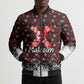 Malcolm X Christmas Bomber Puffer Jacket Retro Knitted Pattern Holiday Wreath Civil Rights Leader