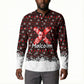 Malcolm X Christmas Button Sweatshirt Retro Knitted Pattern Holiday Wreath Civil Rights Leader