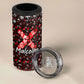 Malcolm X Christmas 4 in 1 Can Cooler Tumbler Retro Knitted Pattern Holiday Wreath Civil Rights Leader