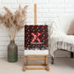 Malcolm X Christmas Canvas Wall Art Retro Knitted Pattern Holiday Wreath Civil Rights Leader