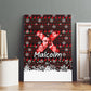Malcolm X Christmas Canvas Wall Art Retro Knitted Pattern Holiday Wreath Civil Rights Leader
