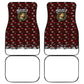 Malcolm X Christmas Car Mats Retro Knitted Pattern Holiday Wreath Civil Rights Leader