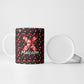 Malcolm X Christmas Ceramic Mug Retro Knitted Pattern Holiday Wreath Civil Rights Leader