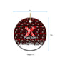 Malcolm X Christmas Ceramic Ornament Retro Knitted Pattern Holiday Wreath Civil Rights Leader
