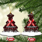 Malcolm X Christmas Ceramic Ornament Retro Knitted Pattern Holiday Wreath Civil Rights Leader