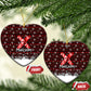 Malcolm X Christmas Ceramic Ornament Retro Knitted Pattern Holiday Wreath Civil Rights Leader