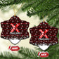 Malcolm X Christmas Ceramic Ornament Retro Knitted Pattern Holiday Wreath Civil Rights Leader