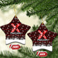 Malcolm X Christmas Ceramic Ornament Retro Knitted Pattern Holiday Wreath Civil Rights Leader