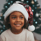 Malcolm X Christmas Santa Hat Retro Knitted Pattern Holiday Wreath Civil Rights Leader