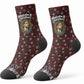 Malcolm X Christmas Crew Socks Retro Knitted Pattern Holiday Wreath Civil Rights Leader
