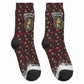 Malcolm X Christmas Crew Socks Retro Knitted Pattern Holiday Wreath Civil Rights Leader