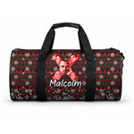 Malcolm X Christmas Duffle Bag Retro Knitted Pattern Holiday Wreath Civil Rights Leader
