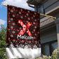 Malcolm X Christmas Garden Flag Retro Knitted Pattern Holiday Wreath Civil Rights Leader