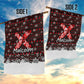 Malcolm X Christmas Garden Flag Retro Knitted Pattern Holiday Wreath Civil Rights Leader