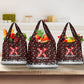 Malcolm X Christmas Grocery Bag Retro Knitted Pattern Holiday Wreath Civil Rights Leader