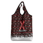 Malcolm X Christmas Grocery Bag Retro Knitted Pattern Holiday Wreath Civil Rights Leader