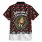 Malcolm X Christmas Hawaiian Shirt Retro Knitted Pattern Holiday Wreath Civil Rights Leader