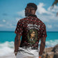 Malcolm X Christmas Hawaiian Shirt Retro Knitted Pattern Holiday Wreath Civil Rights Leader